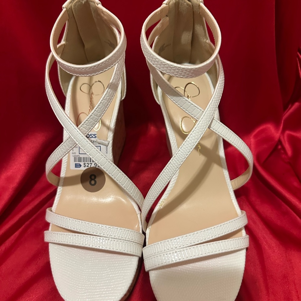 Elegant White Strappy Women's Sandals